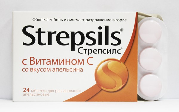 Таблетки Стрепсилс при ларингите